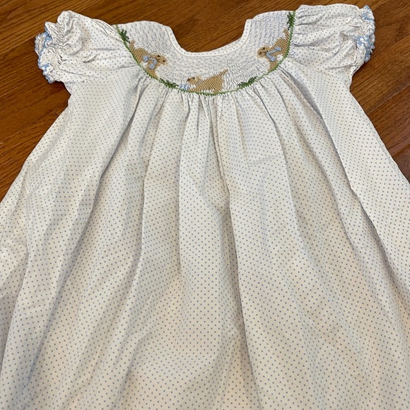 Smocked puppy dress - Picture 1 of 2